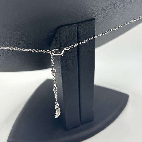 Authentic swarovski silver tone tear drop necklace - Picture 3 of 7